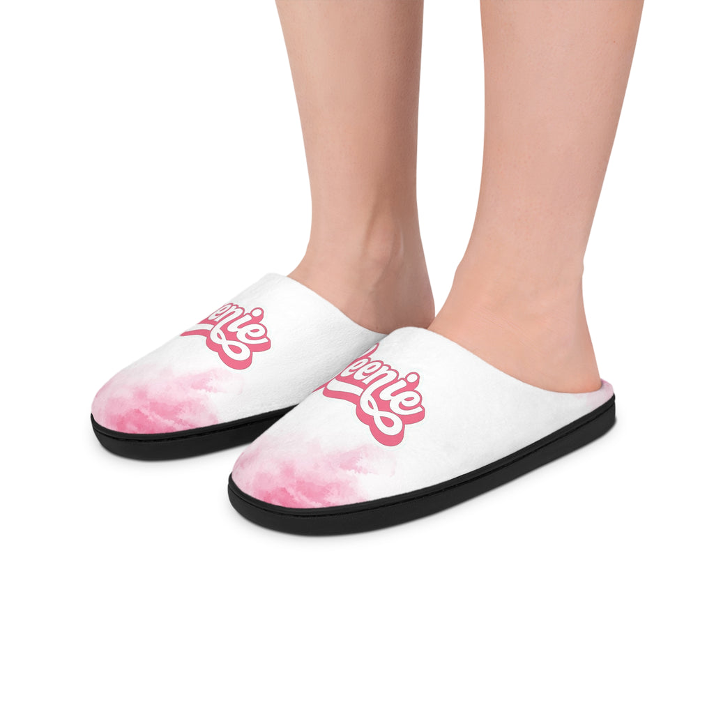 Seenie Slipper Pink and White