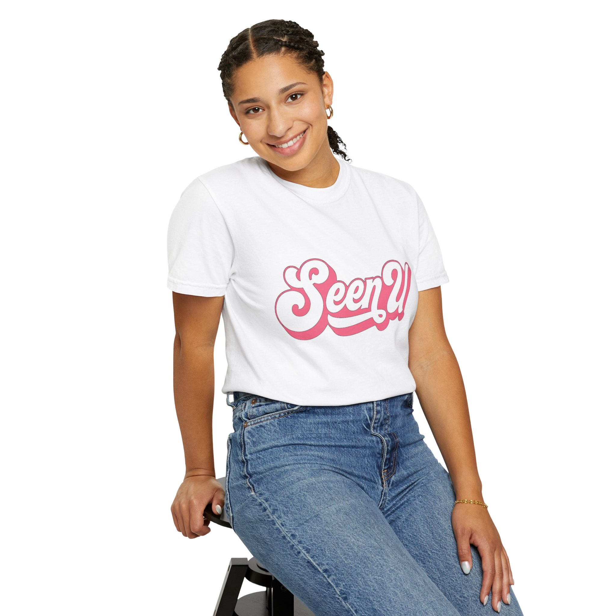 Seen U Pink Graphic T-Shirt