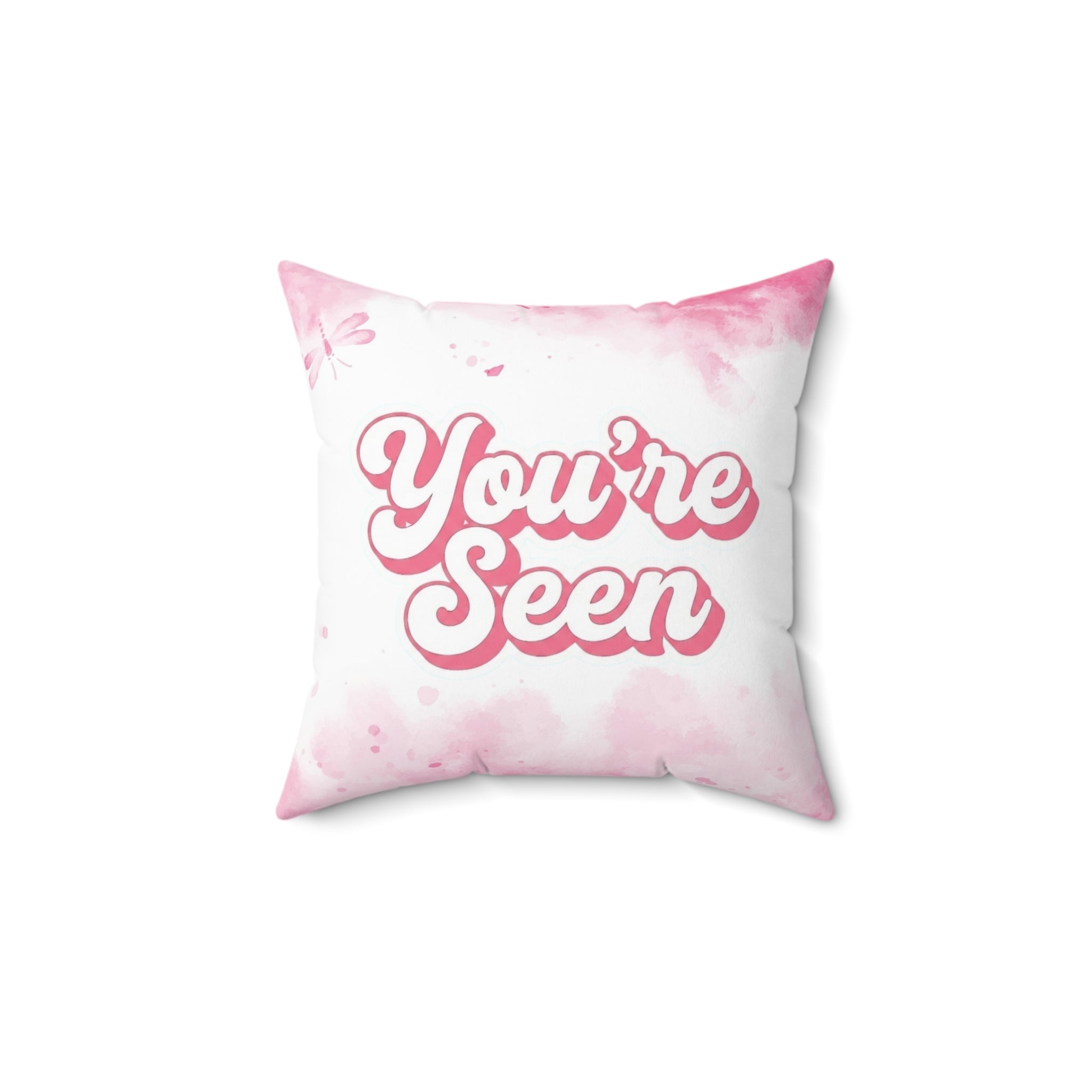 You’re Seen Pink and White Pillow 1ct