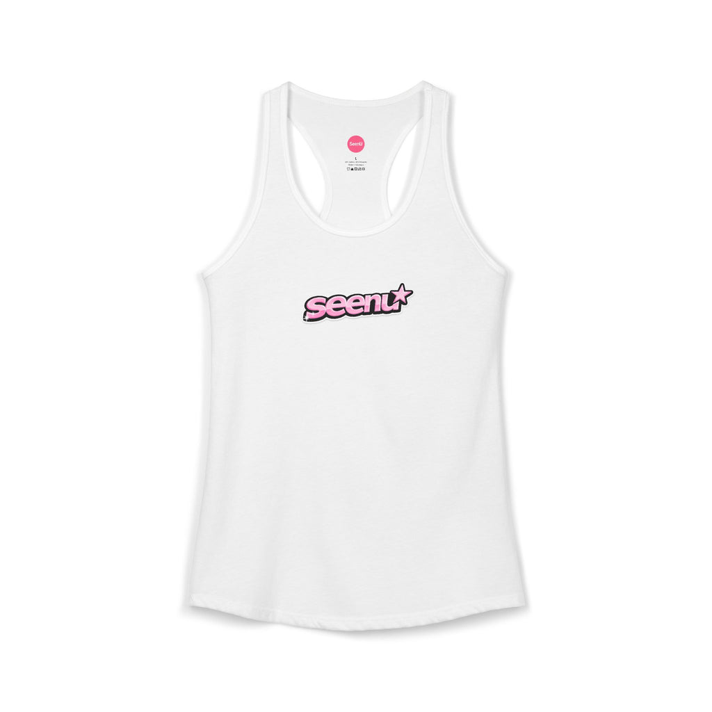 Seenie Pink\White Racerback Tank