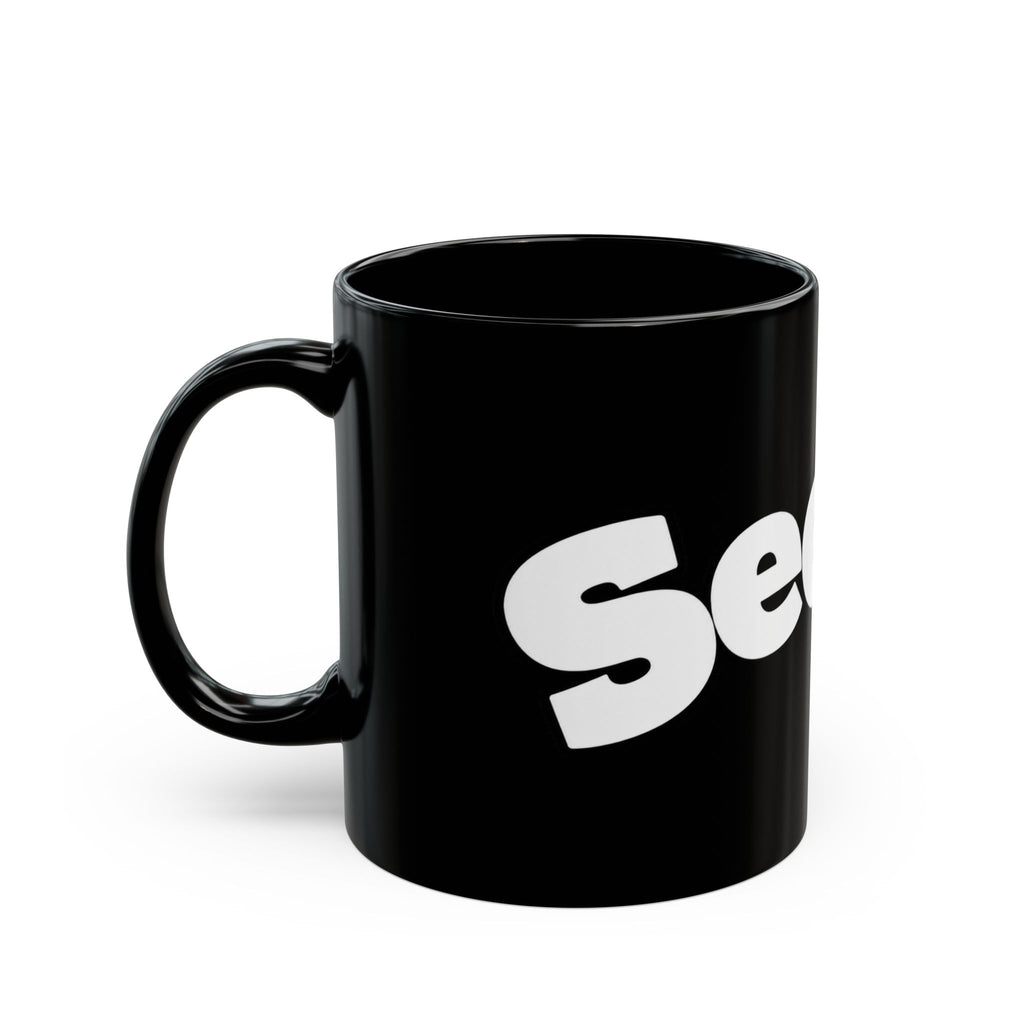 Seenie bold white text on black mug Mug | 11oz or 15oz