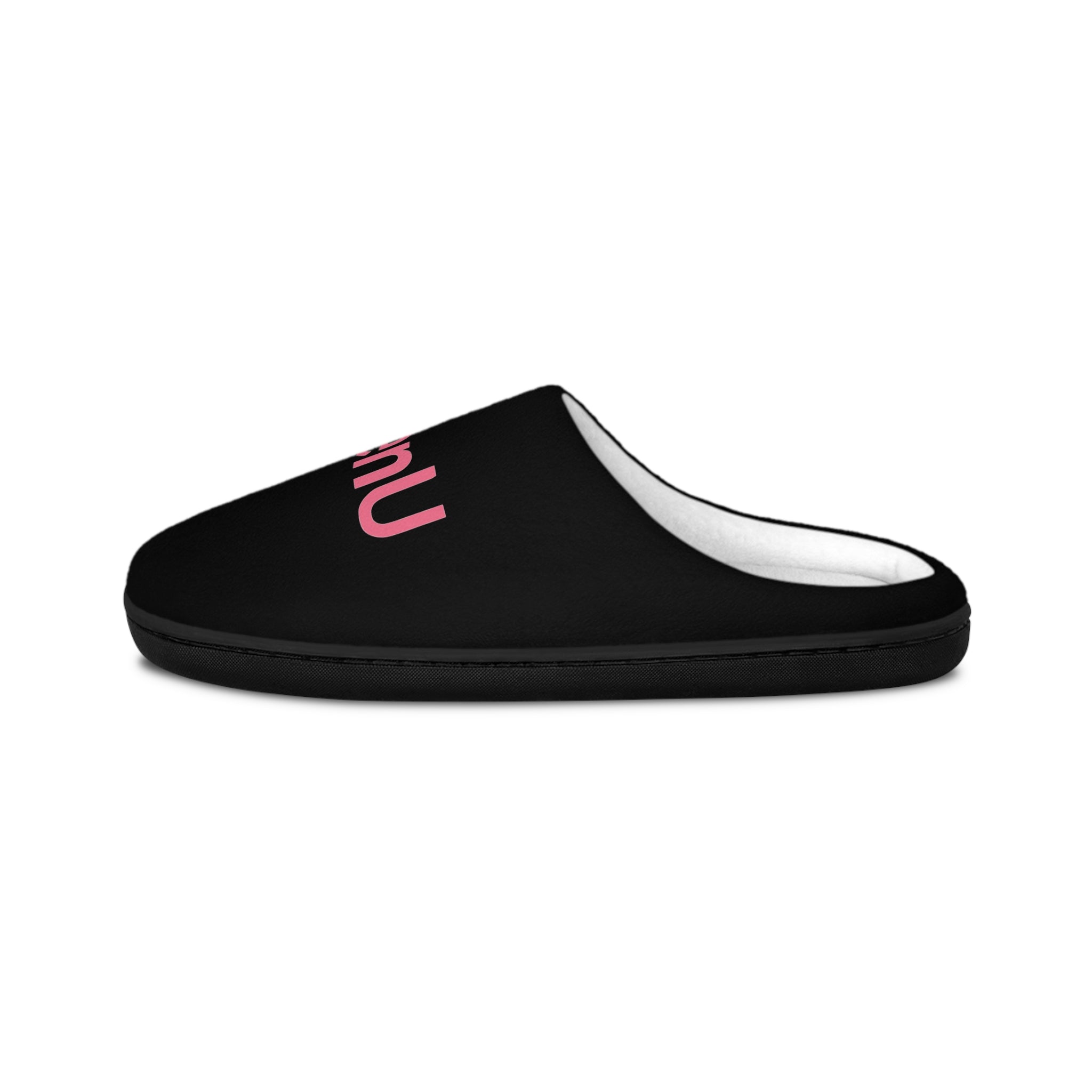 Pink 'Seen' Text Slippers | Indoor Women's Slippers