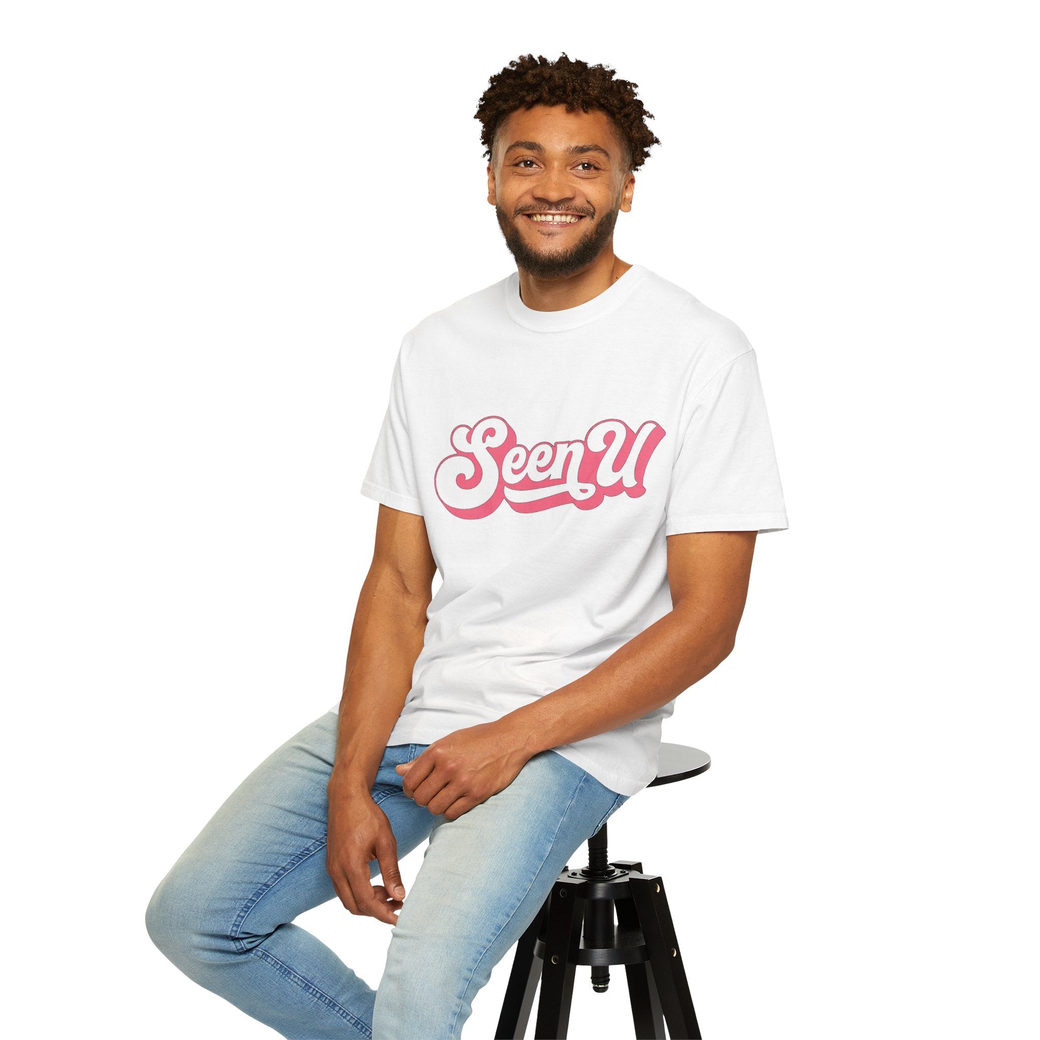 Seen U Pink Graphic T-Shirt