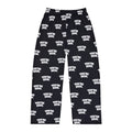 YOU'RE SEEN Repeat Text Pajama Pants | Black All-Over Print
