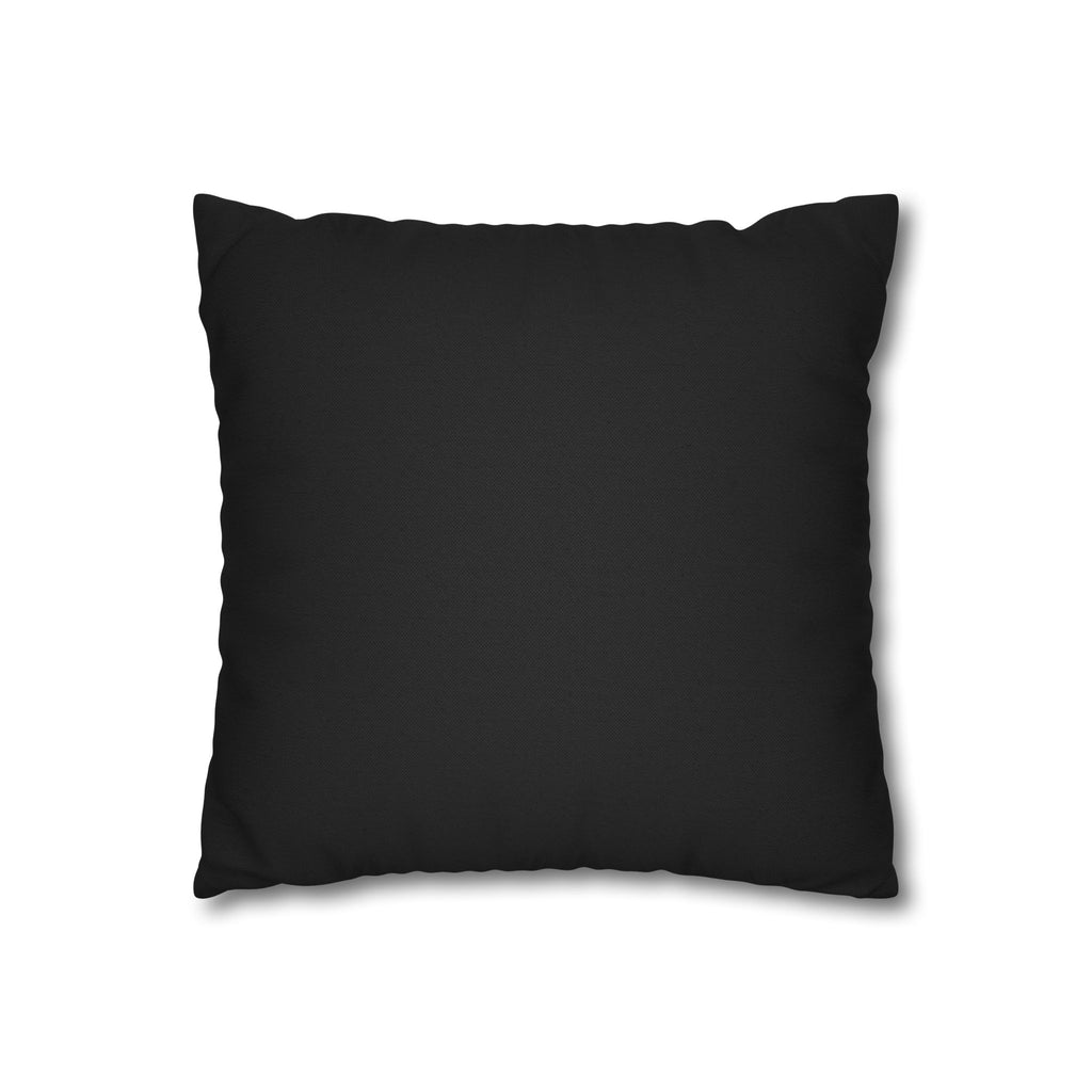 SeenU pink logo pillowcase | black square throw pillow cover