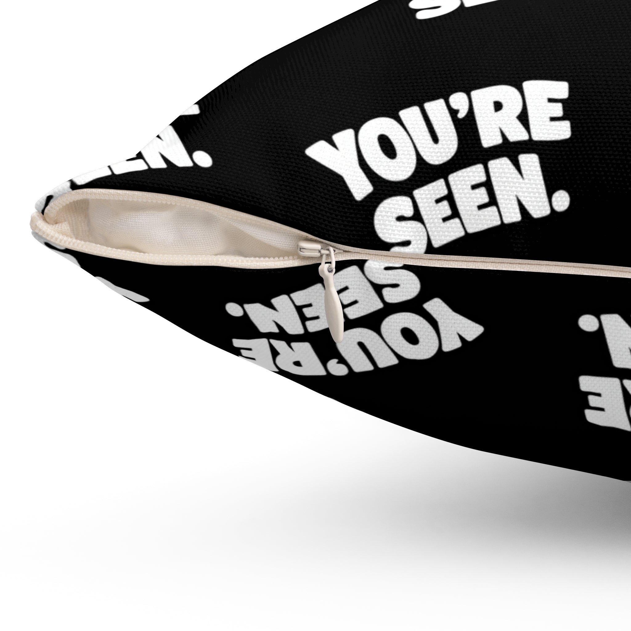 You're Seen Black Throw Pillow