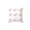 Square Pillow — Pink “You’re Seen” Pattern Decorative Throw Pillow