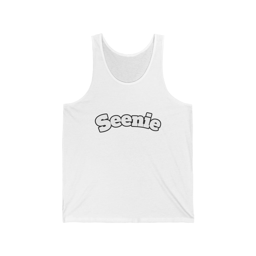 Seenie text graphic Tank | 'You're Seen' retro bubble lettering