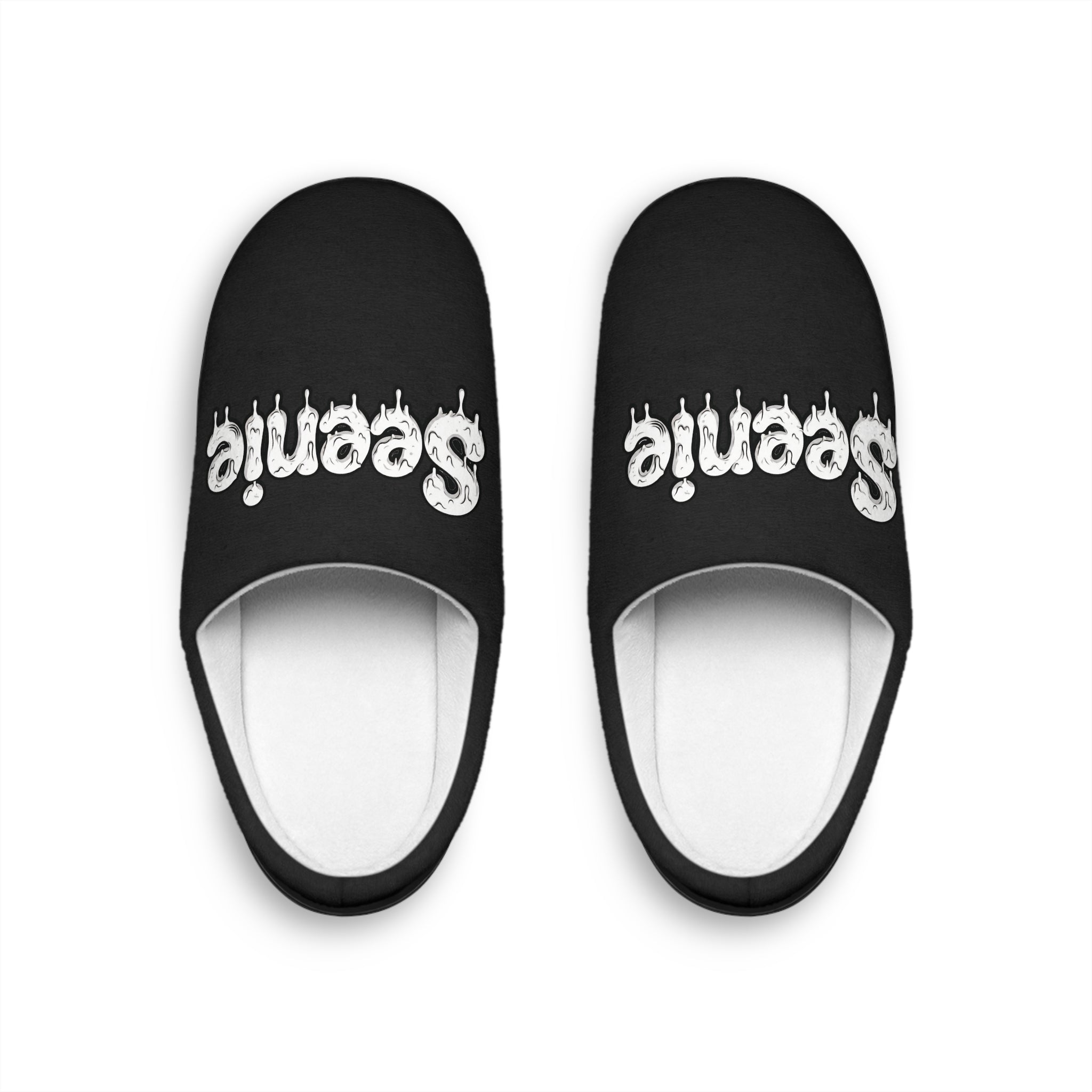 Seenie Slime Black and White Slippers