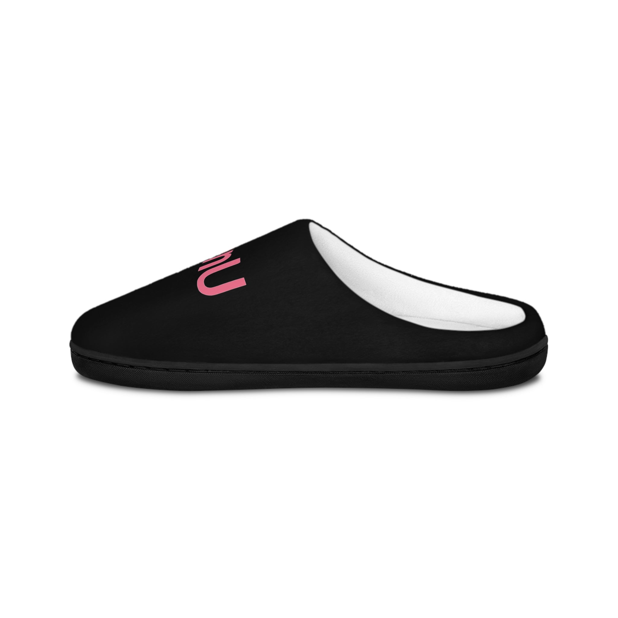 Pink 'Seen' Text Slippers | Indoor Women's Slippers