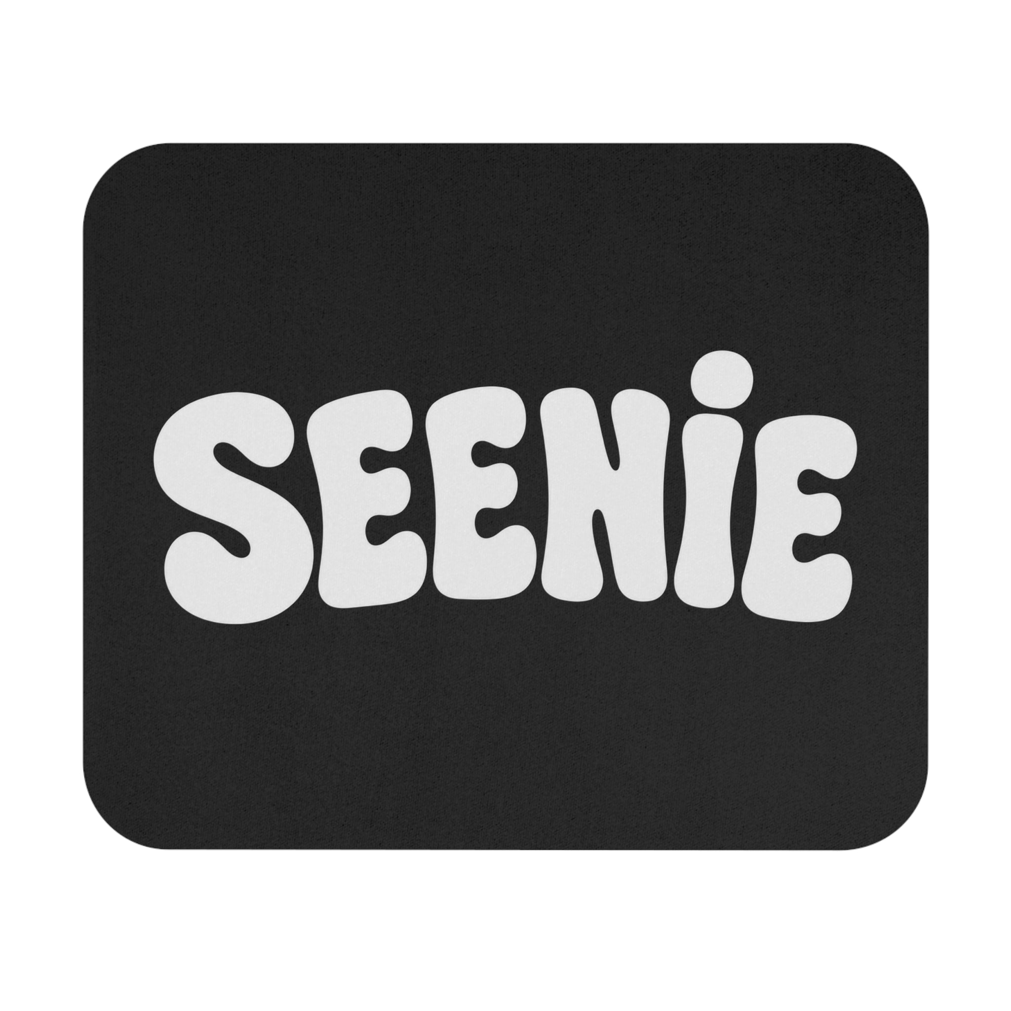 Seenie Mouse Pad | Retro Bubble Letter Desk Mat