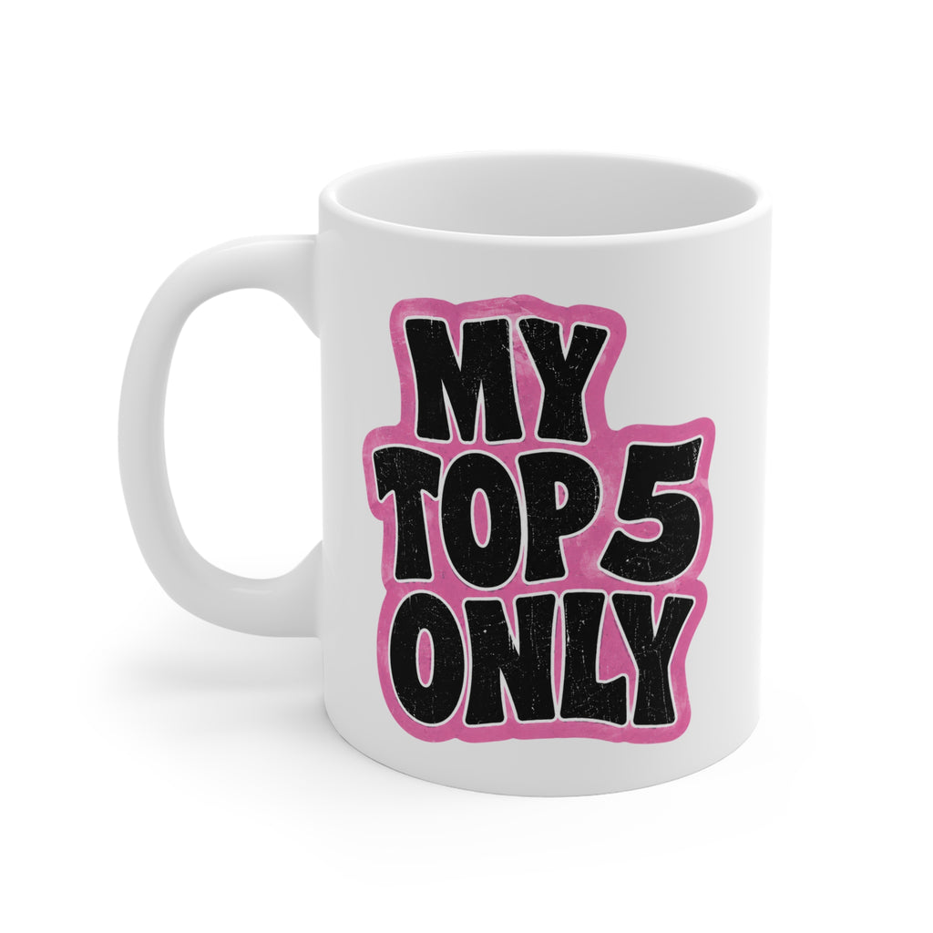 SeenU Mug | Pink text coffee cup