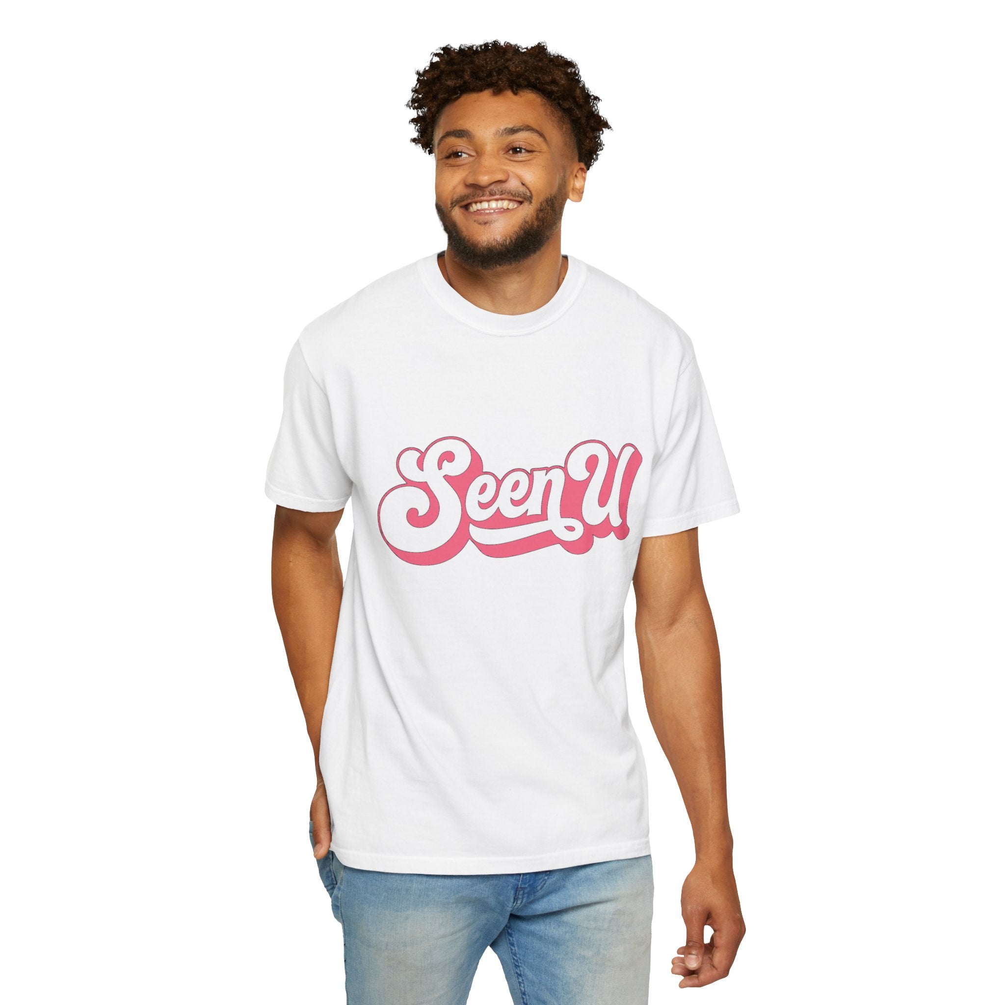 Seen U Pink Graphic T-Shirt