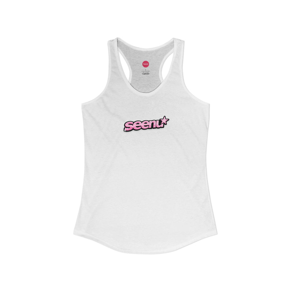 Seenie Pink\White Racerback Tank