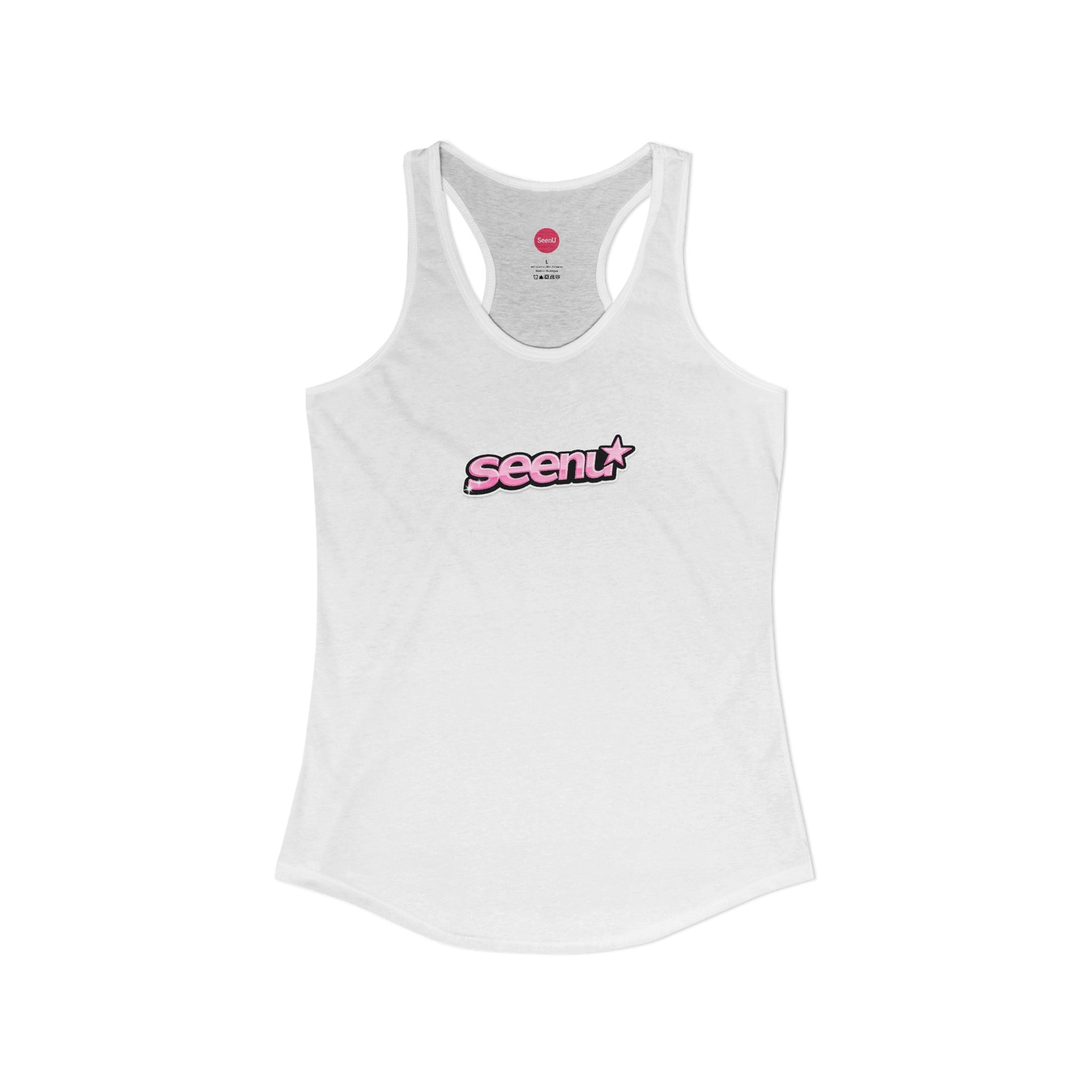 Seenie Pink\White Racerback Tank
