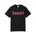 SeenU Logo T-Shirt | Minimal Pink Text Tee