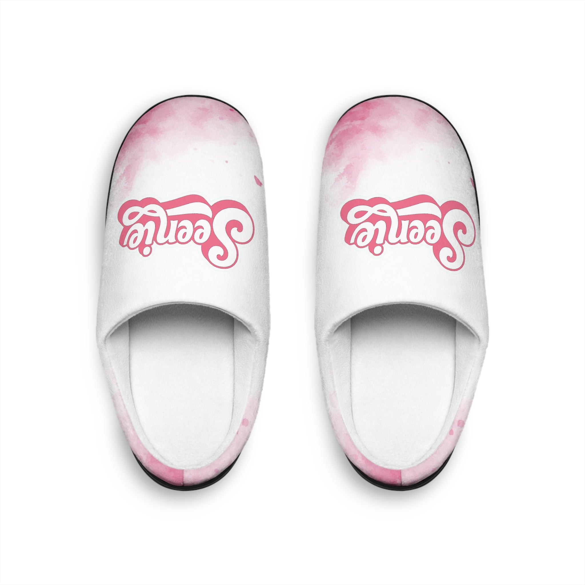 Seenie Slipper Pink and White